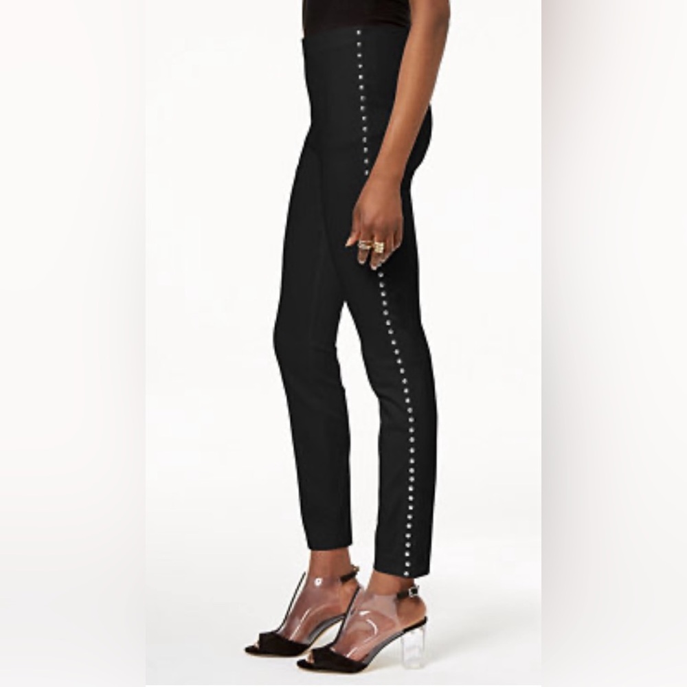 Catherine Malandrino Black Studded Skinny Pants